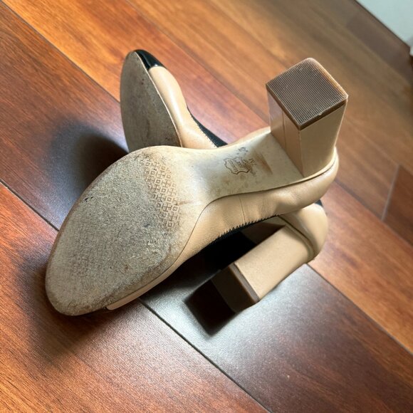 Tory Burch Jolie Pump Two-Tone Leather Sz 7 - Picture 3 of 7